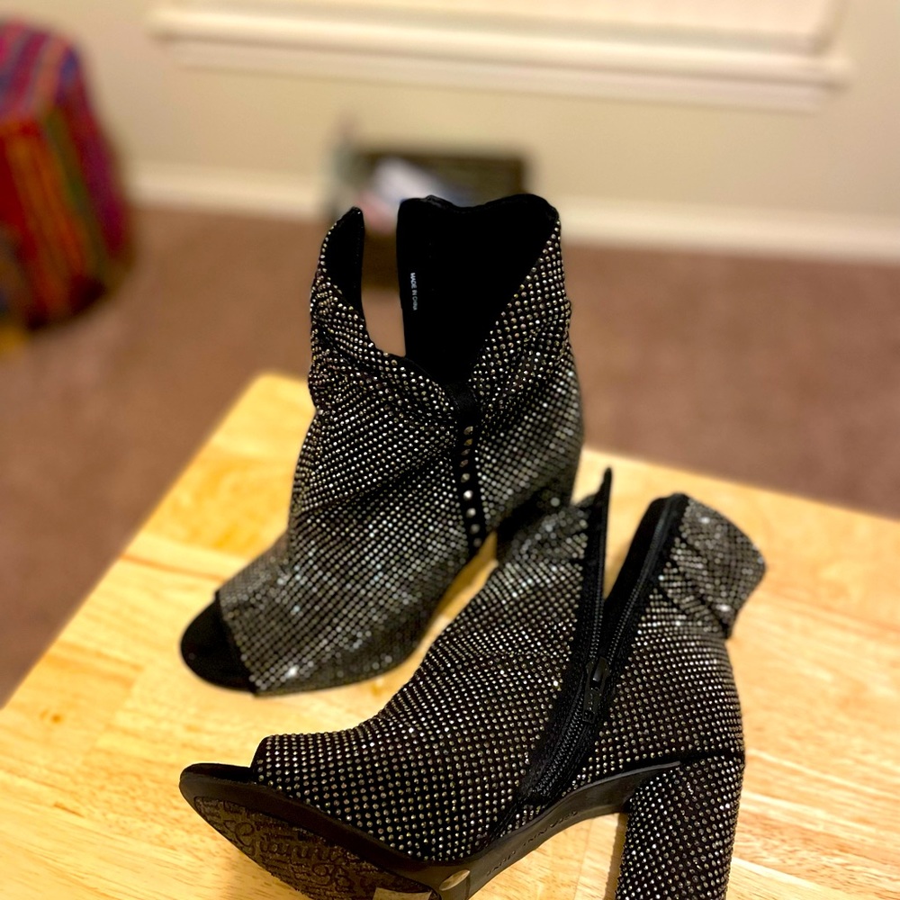 Black Studded Booties - Gianni Bini